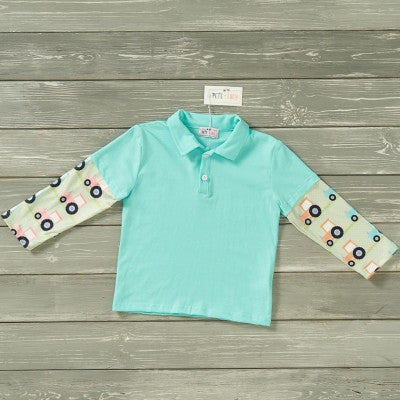 Boy's Fun on the Farm Long-Sleeve Shirt