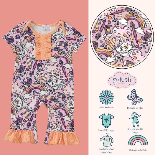 Girl's Work of Art Romper