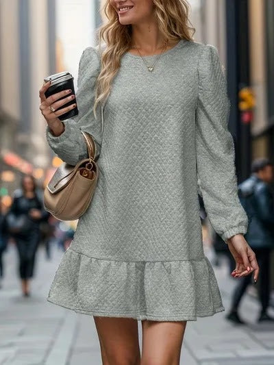 Long Sleeve Gray Dress