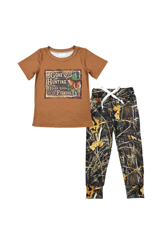 Brown Hunting boy set